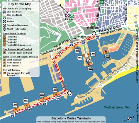 zonas cruising barcelona|mapa de cruceros barcelona.